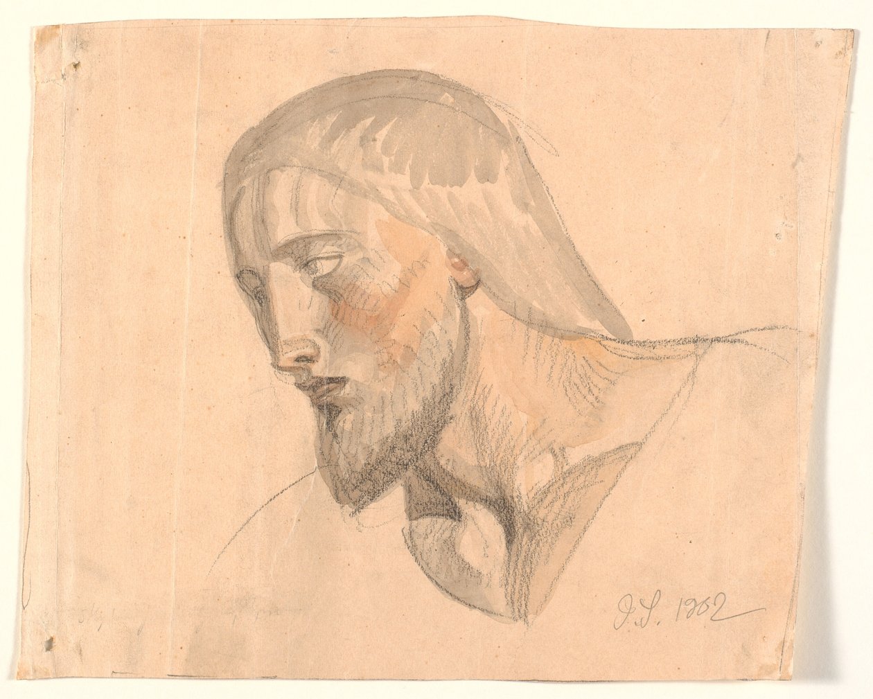 Studie av hodet av Joakim Frederik Skovgaard