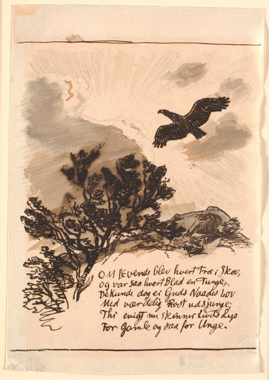 Utkast til "The Eagle" av Joakim Frederik Skovgaard