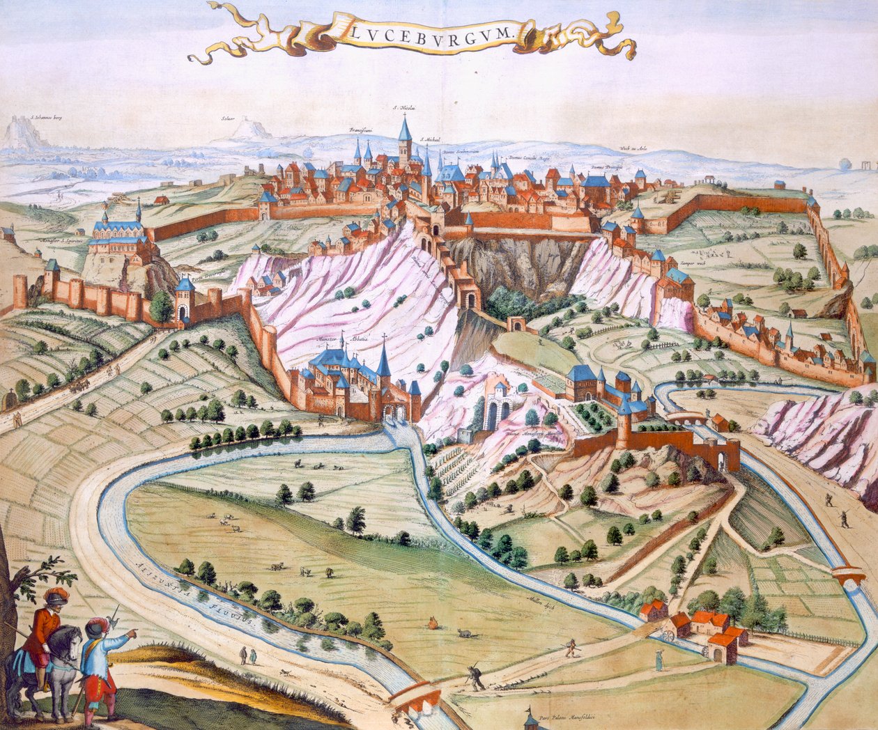 Luxembourg, hovedstaden i hertugdømmet av Joan Blaeu