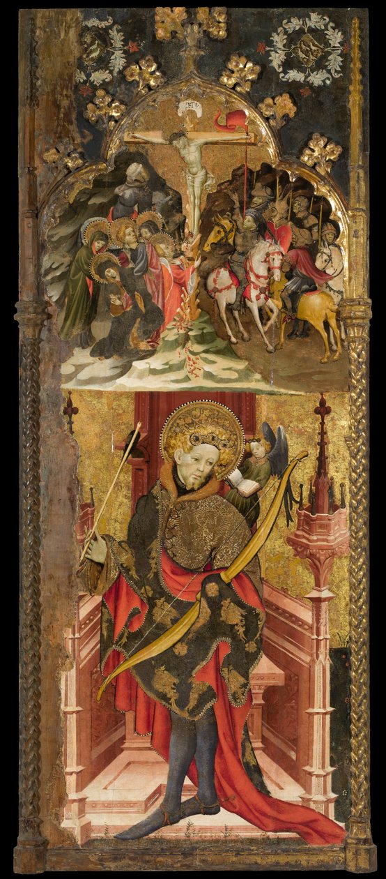 Golgata og Saint Sebastian av Joan or Juan Mates