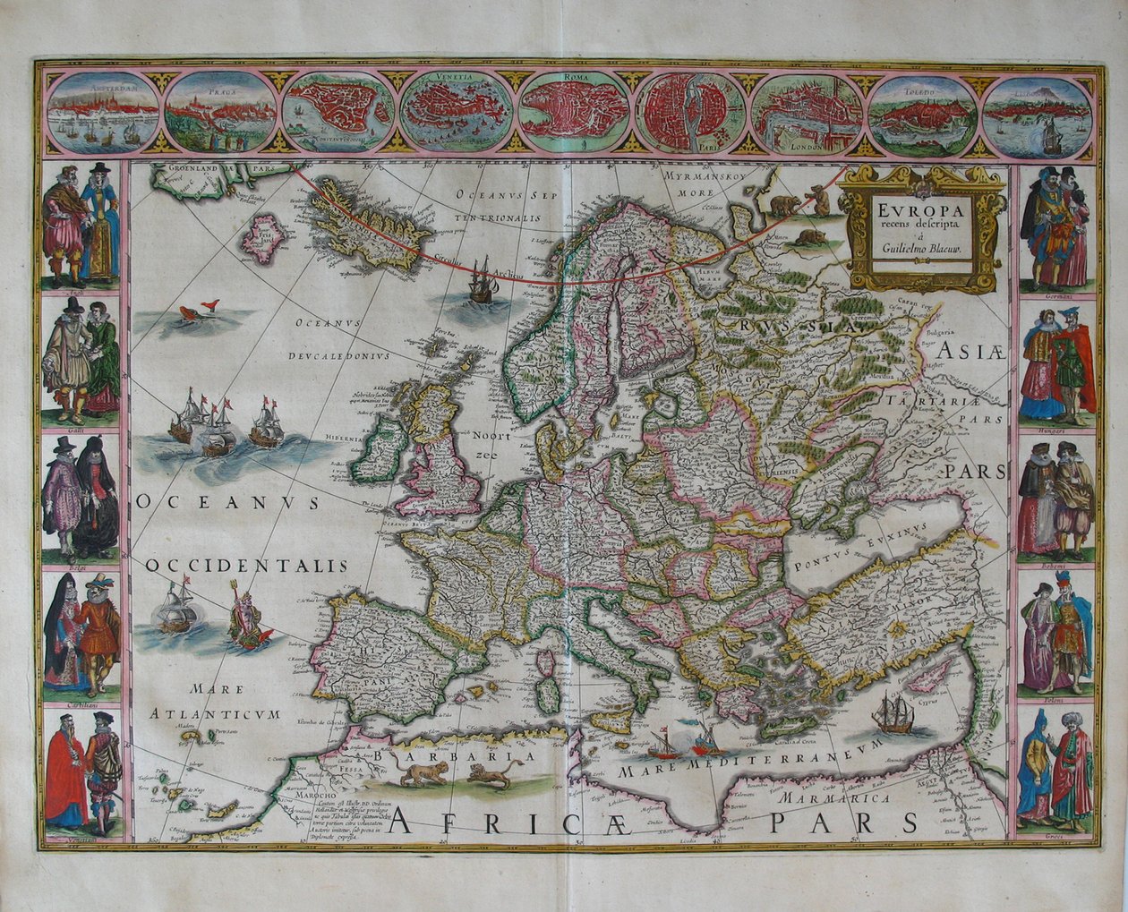 Europakart Fra: Atlas Maior av Joan Blaeu