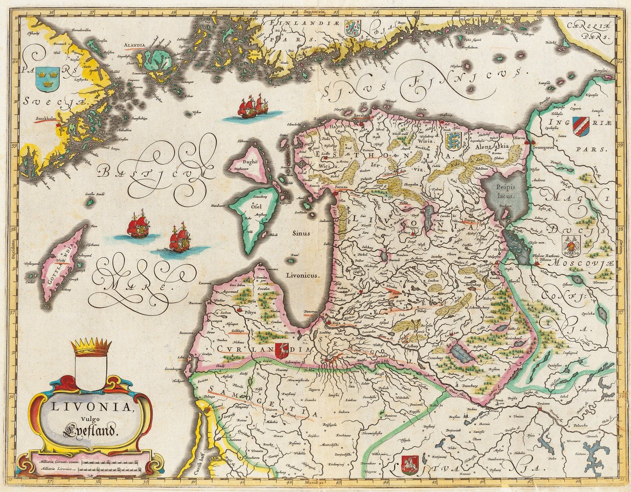 Livonia Kart, Vulgo Lyefland, Atlas Maior av Joan Blaeu