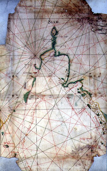 The Gulf of Siam, ca. 1679 (fargegravering) av Joan Blaeu