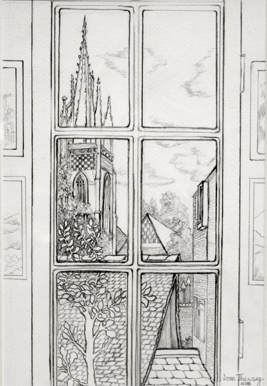 Marlow Church, 2015 (blyant) av Joan Thewsey