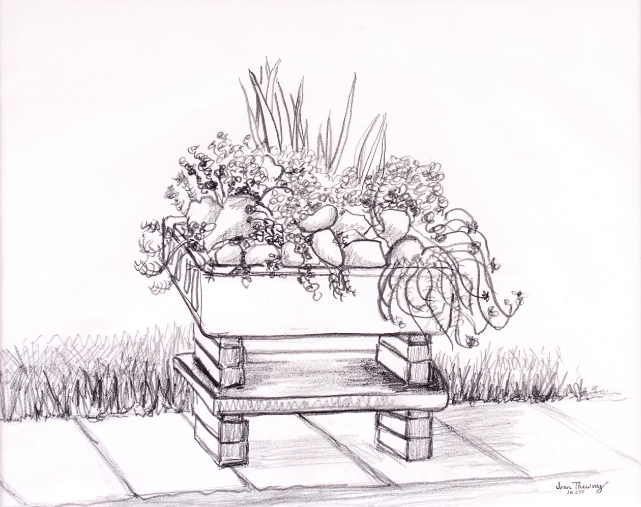 The Sink Garden, 2000, grafitt av Joan Thewsey