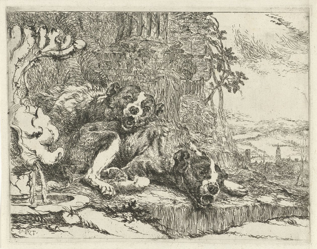 To liggende hunder Hunder (serietittel) av Joannes Fijt