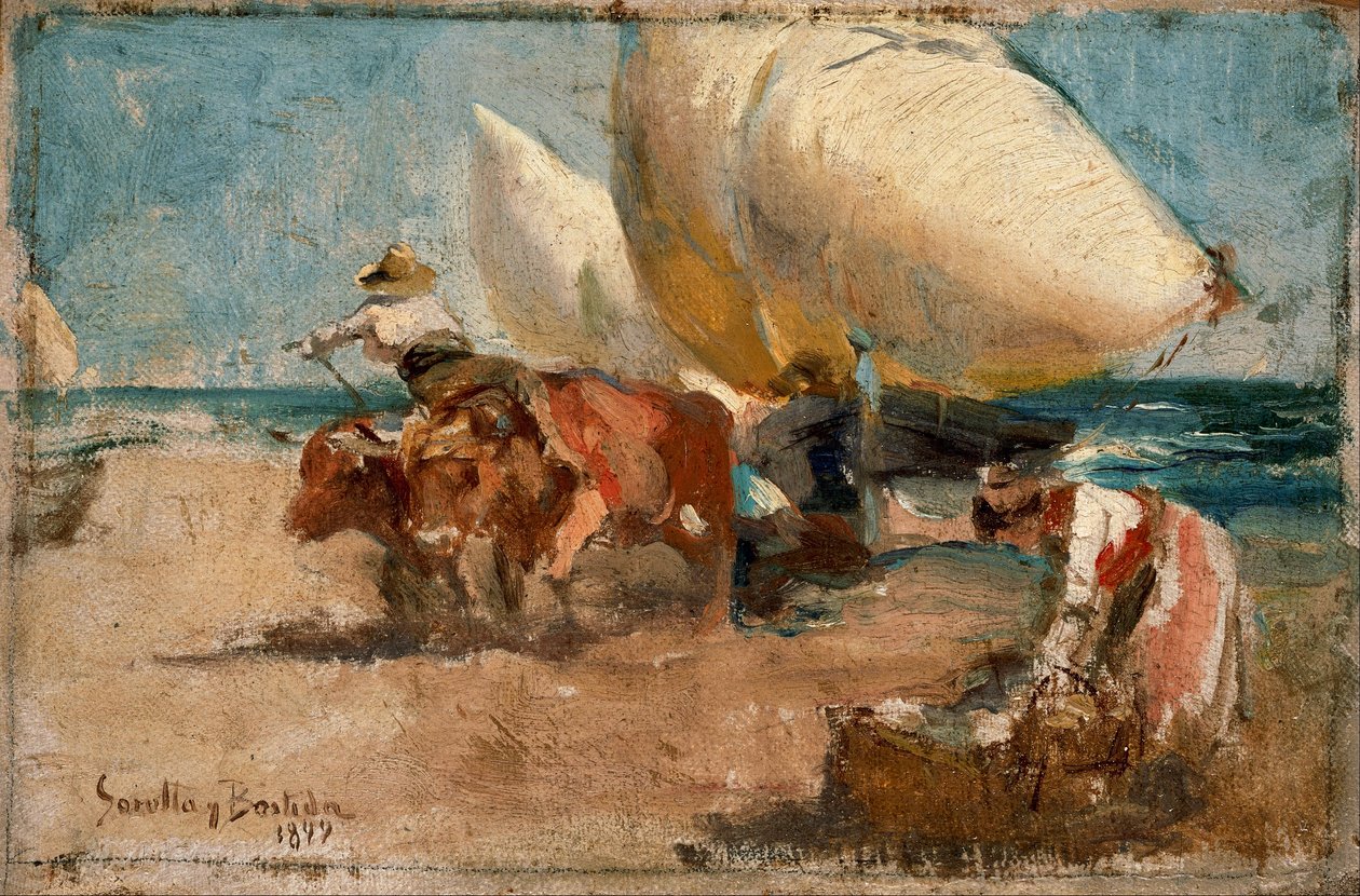 Strandscene av Joaquín Sorolla