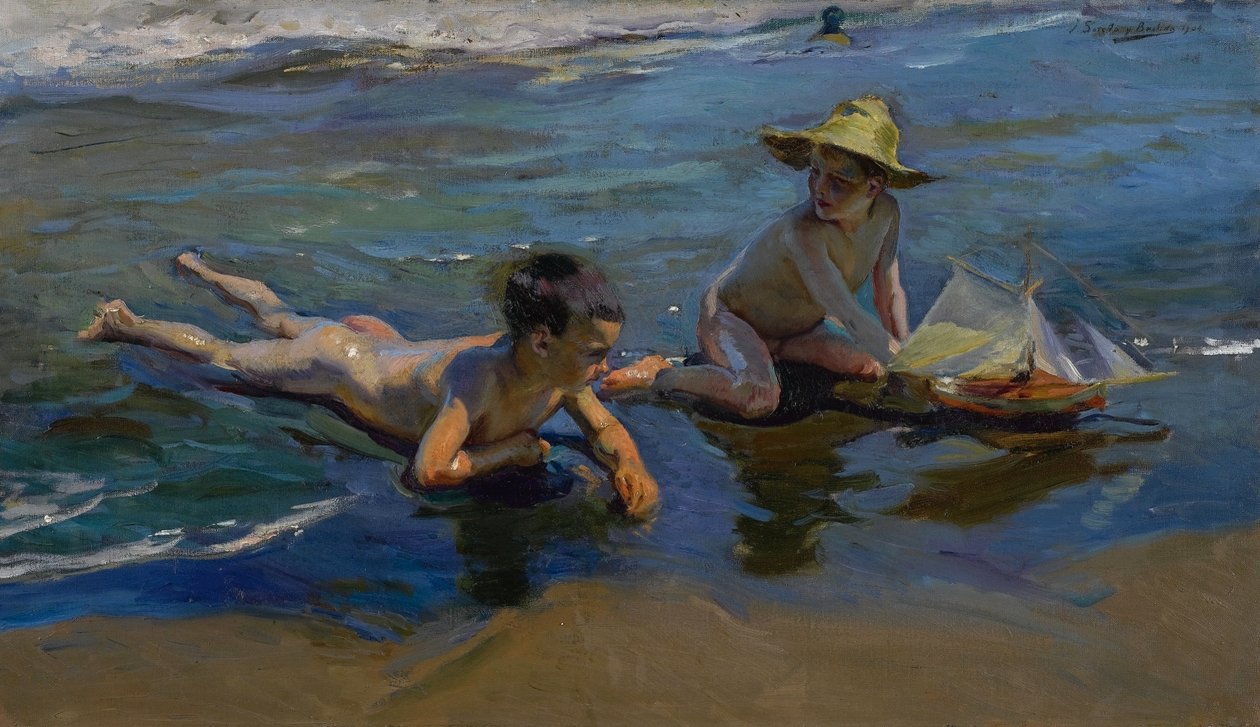 Barn på stranden av Joaquín Sorolla