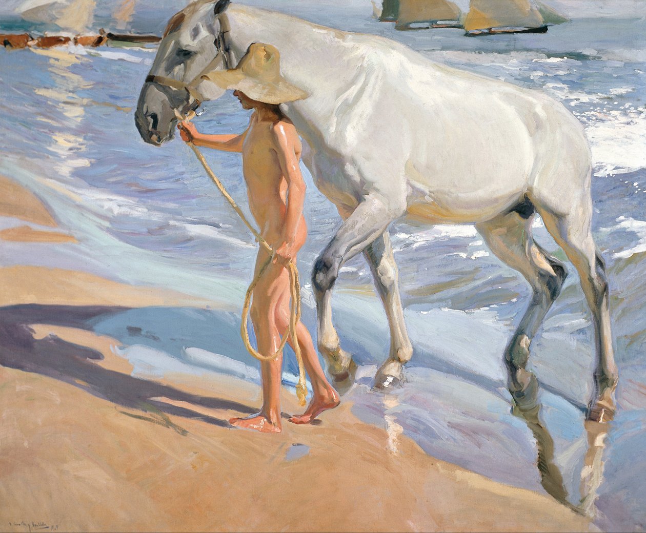 Hestebadet av Joaquín Sorolla