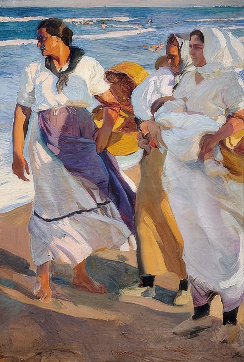 Fiskerkvinnene i Valencia. 1915 av Joaquín Sorolla