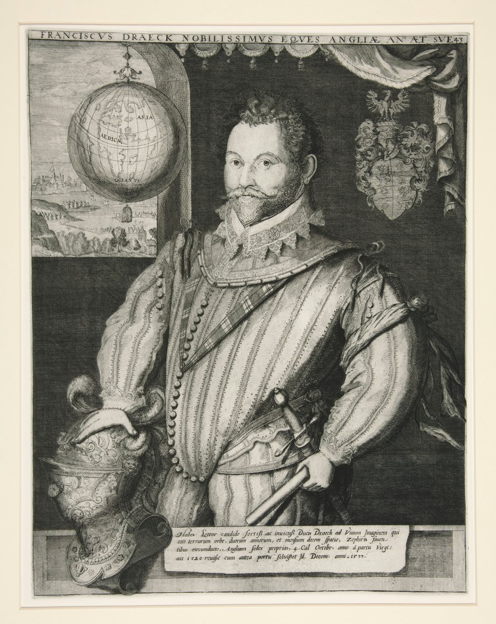 Sir Francis Drake av Jodocus Hondius