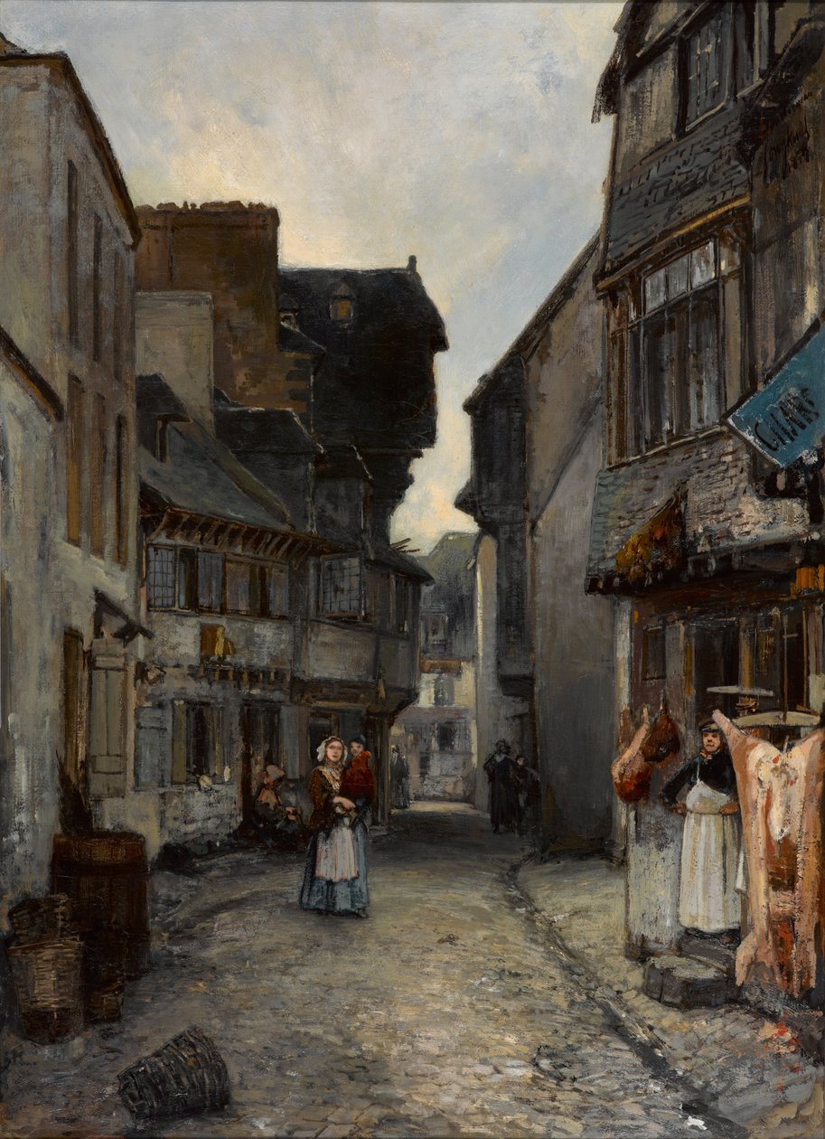 En gate i Landerneau av Johan Barthold Jongkind