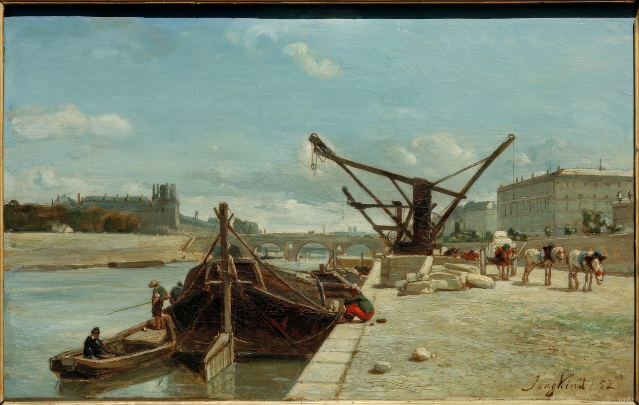 Pont Royal, sett fra Quai d’Orsay av Johan Barthold Jongkind