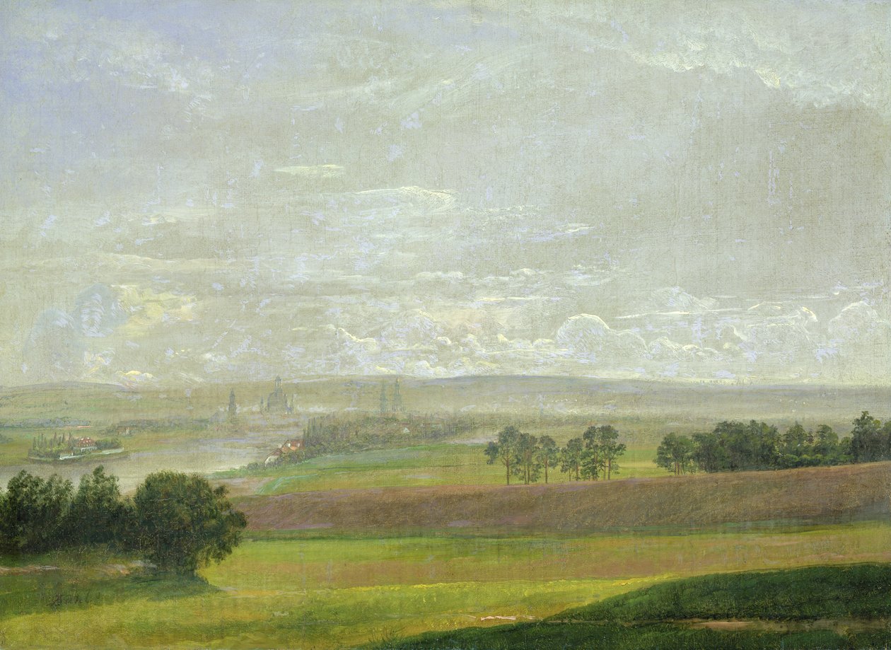 Elbedalen nær Dresden av Johan Christian Dahl