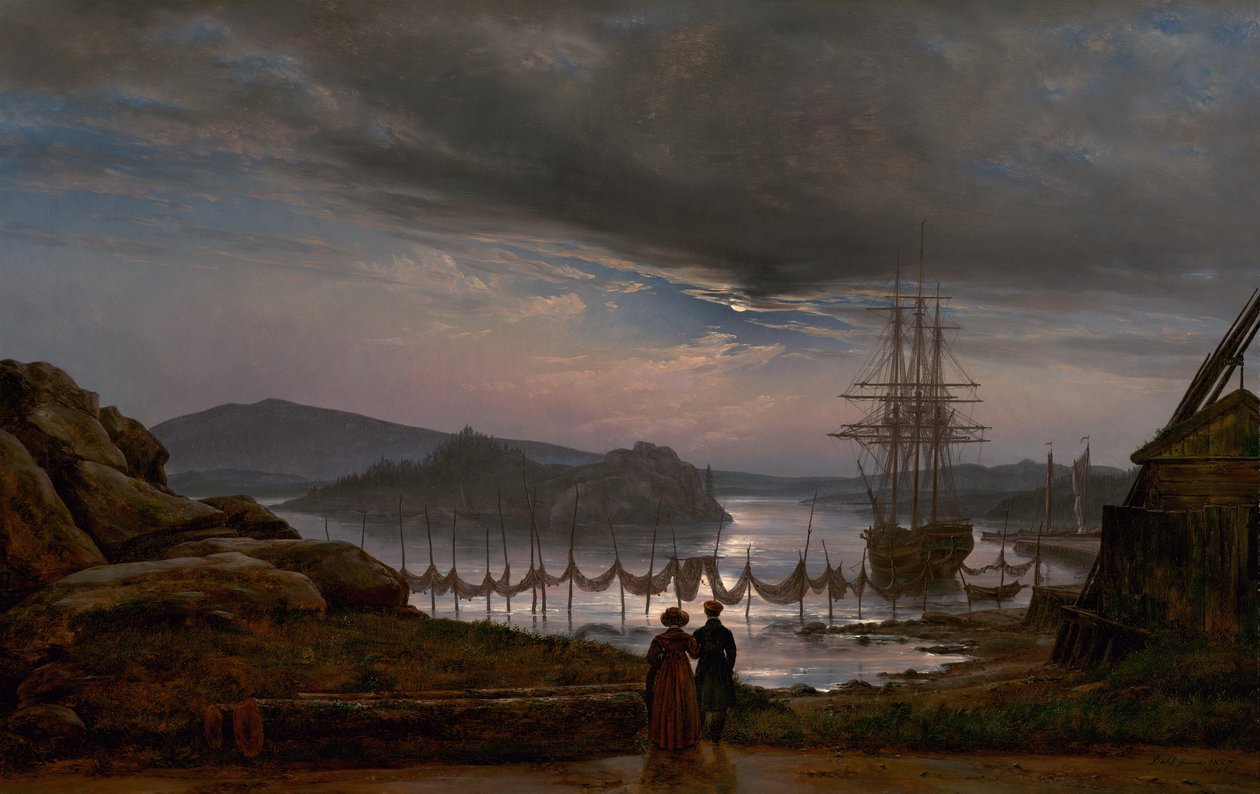 Utsikt fra Vaekero nær Christiania av Johan Christian Dahl