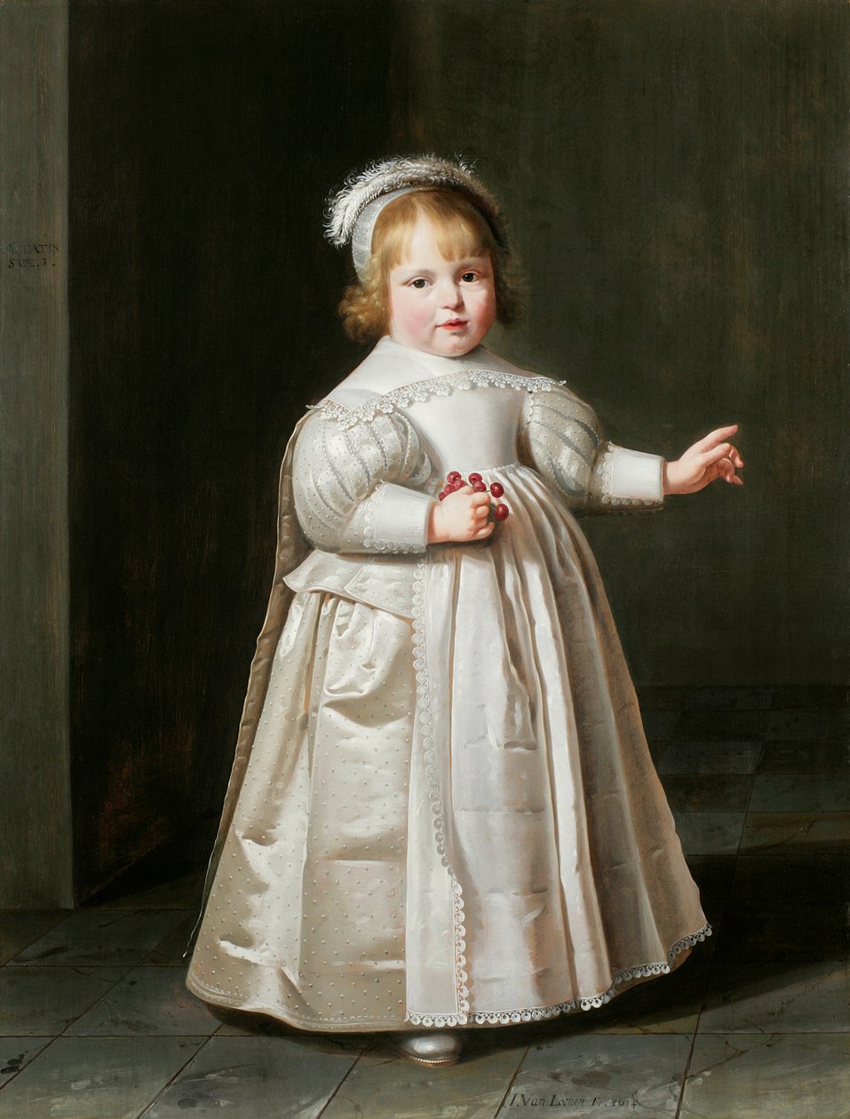 Portrett av Willem van der Muelen, 3 år, 1634 av Johan Cornelisz van Loenen