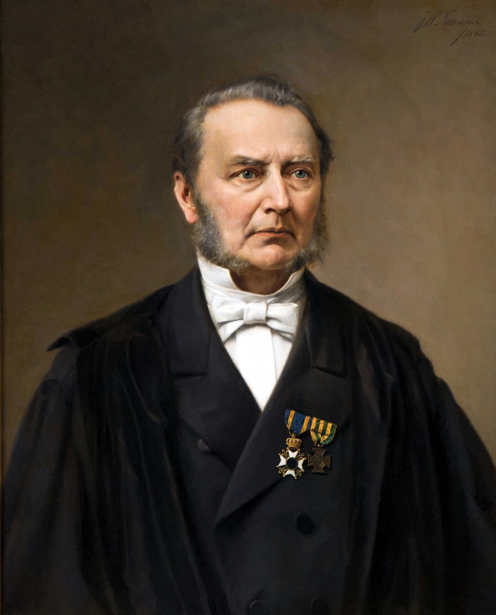 Joannes Henricus Scholten (1811-1885), professor Leiden University. Maleri av Johan Heinrich Neuman (1819-1898) av Johan Heinrich Neuman
