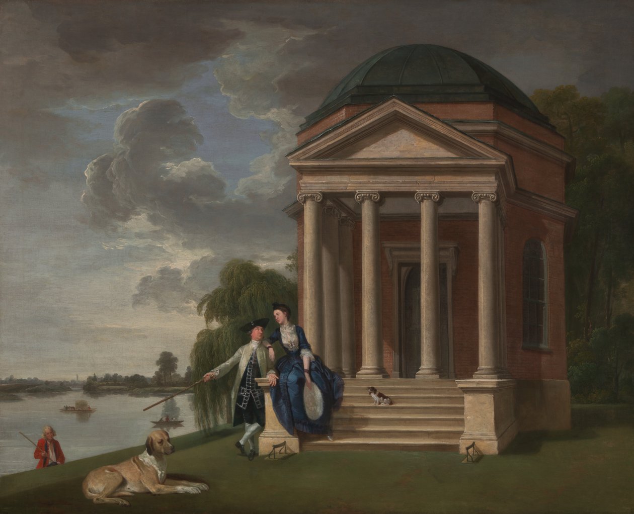 David Garrick og kona ved sitt tempel til Shakespeare, Hampton av Johan Joseph Zoffany