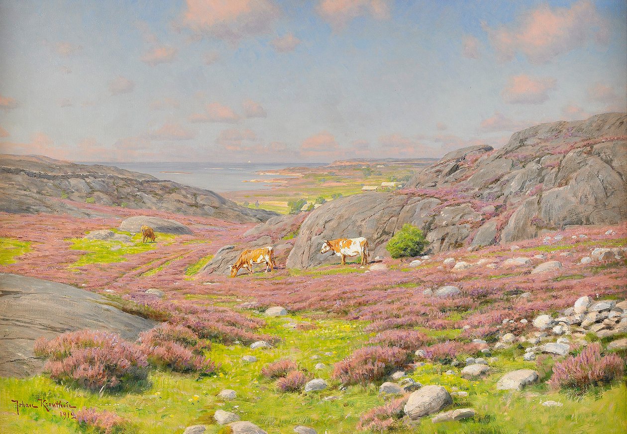 Scene fra Halland Nordkysten av Johan Fredrik Krouthen