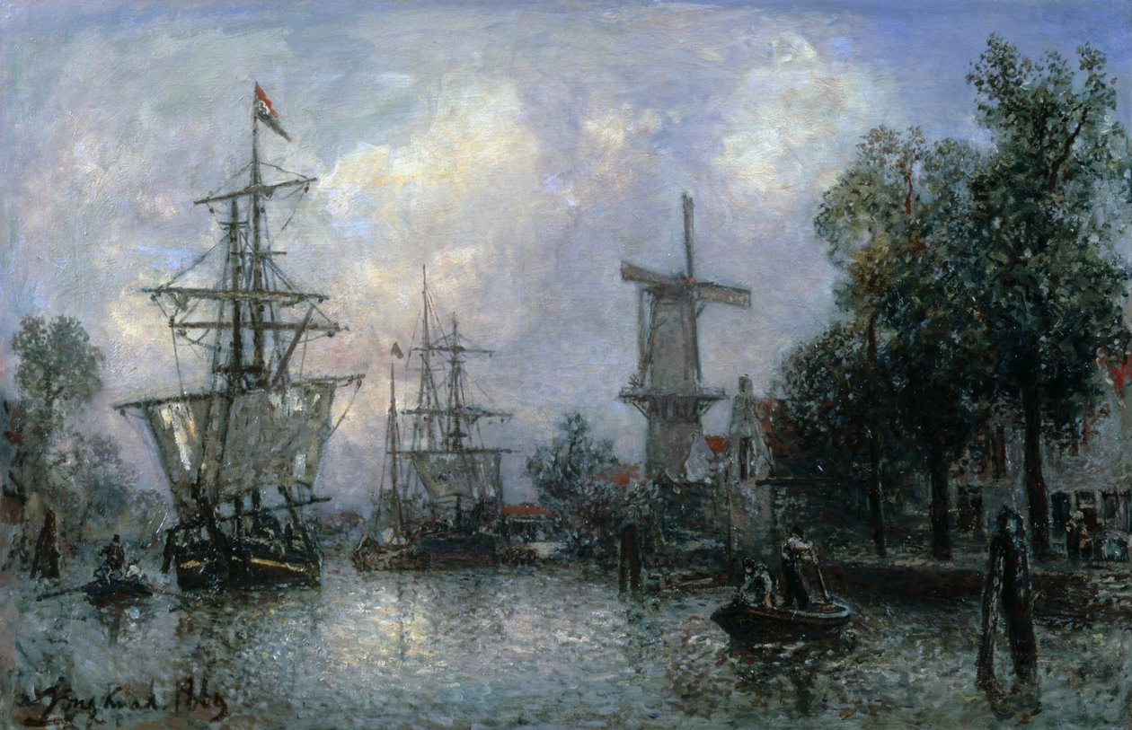 Havnen i Rotterdam av Johan Barthold Jongkind
