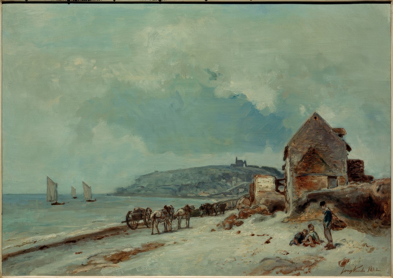 Sainte-Adresse-stranden av Johan Barthold Jongkind