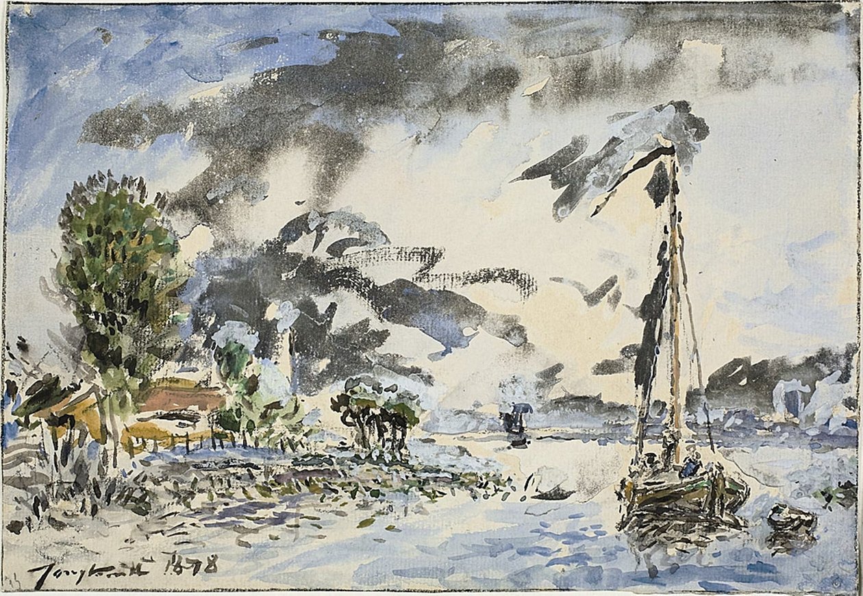 Fiskebåt av Johan Barthold Jongkind