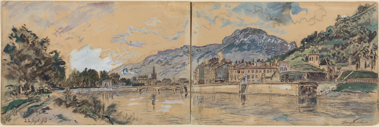 Grenoble, 1883. av Johan Barthold Jongkind