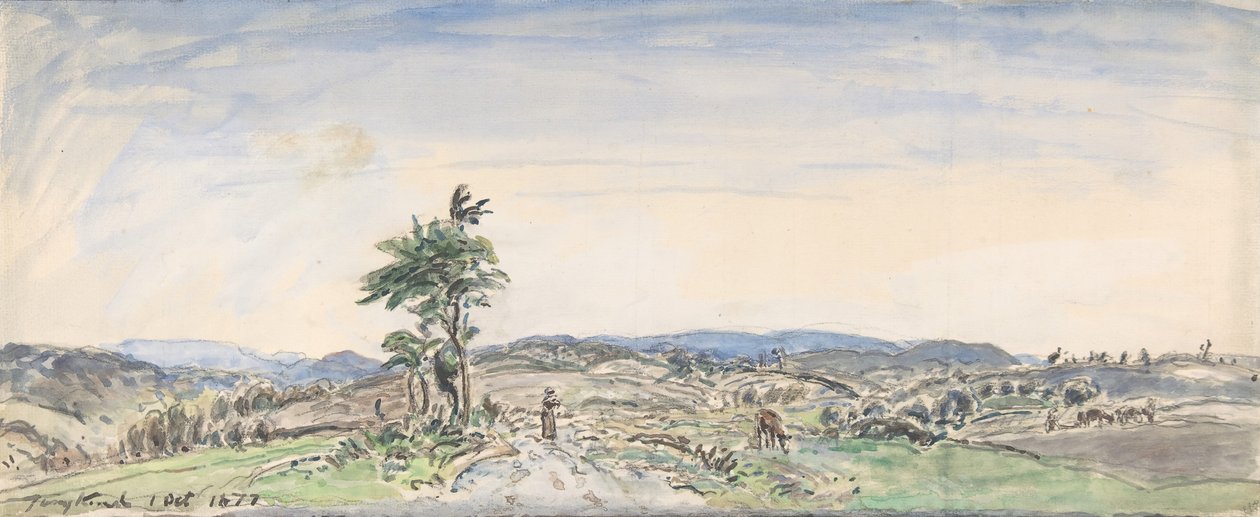 Landskap, 1877. av Johan Barthold Jongkind
