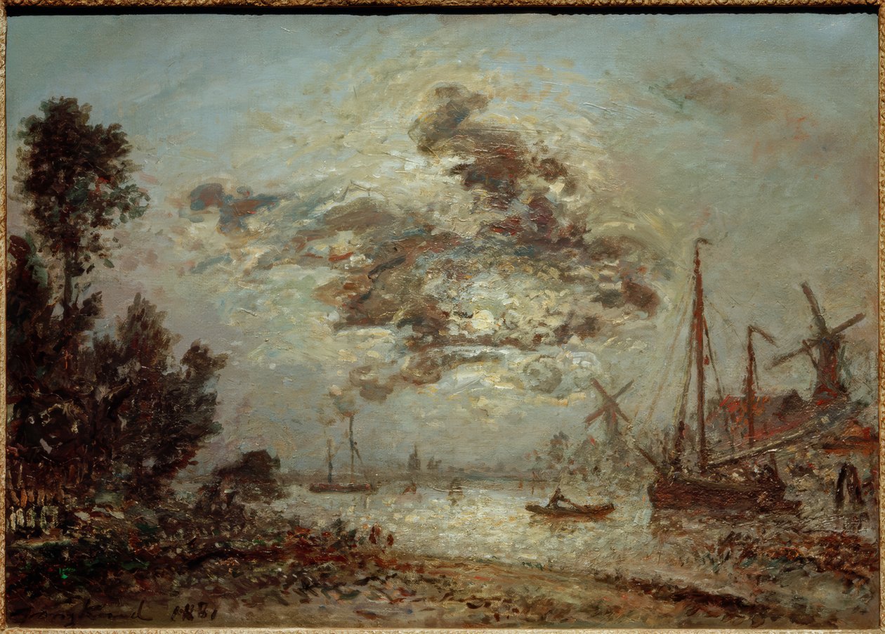 Måneskinn over Dordrecht av Johan Barthold Jongkind