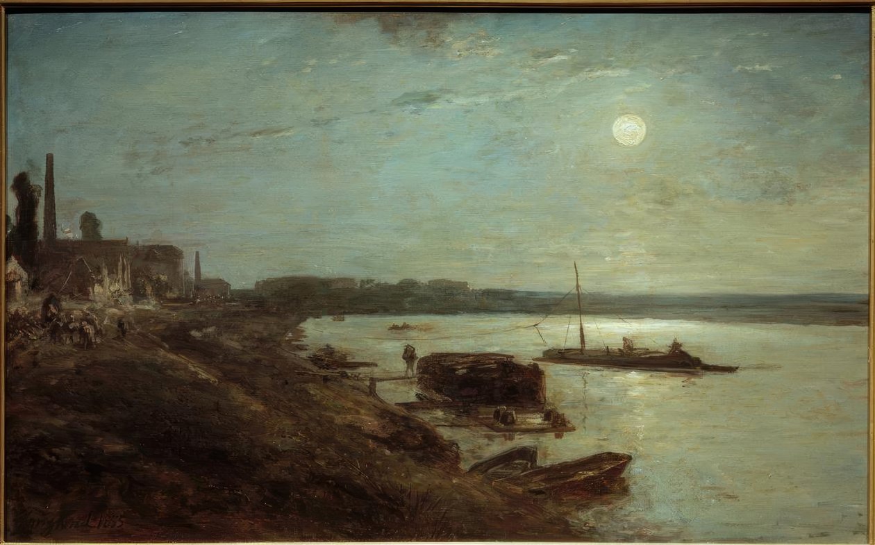 Måneskinn over Seinen av Johan Barthold Jongkind