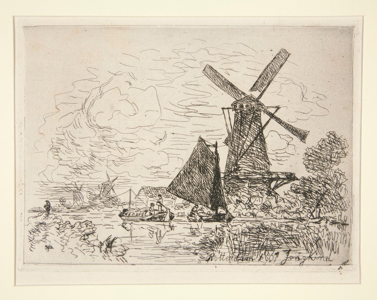 Mills in Holland (Mills in Holland) av Johan Barthold Jongkind
