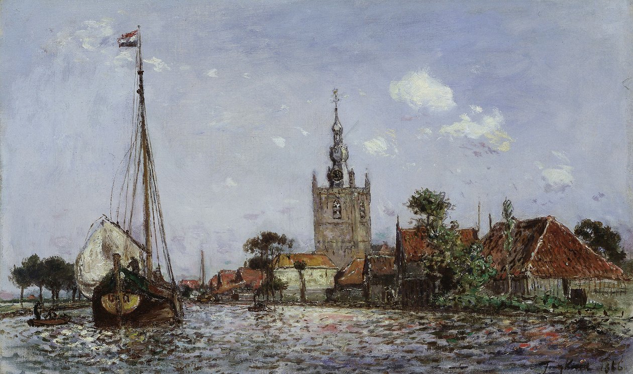 Overschie kirke av Johan Barthold Jongkind