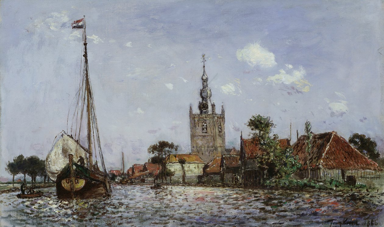 Overschie-kirken, 1866. av Johan Barthold Jongkind