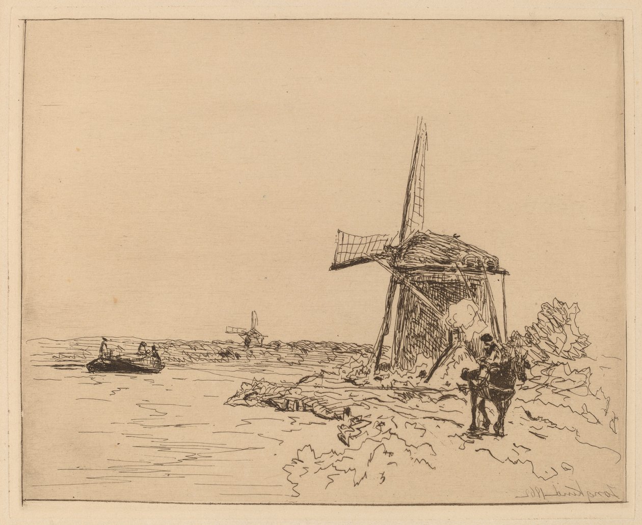 Towpath av Johan Barthold Jongkind