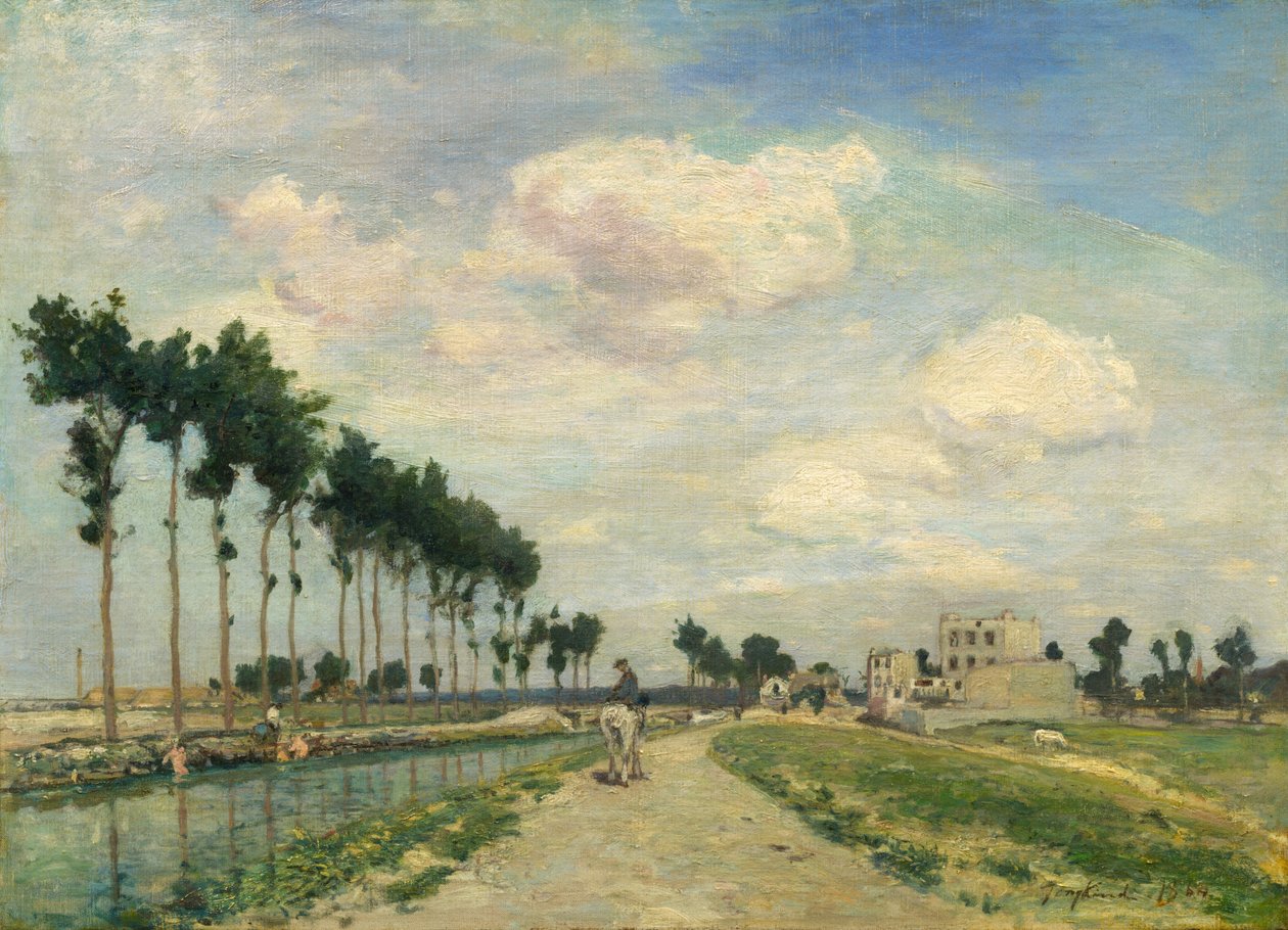 The Towpath, 1864. av Johan Barthold Jongkind