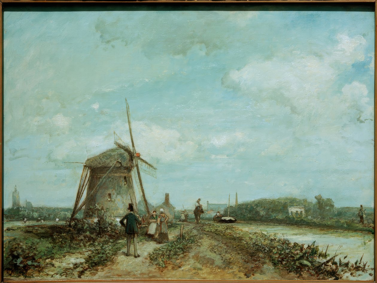Towpath nær Haag av Johan Barthold Jongkind
