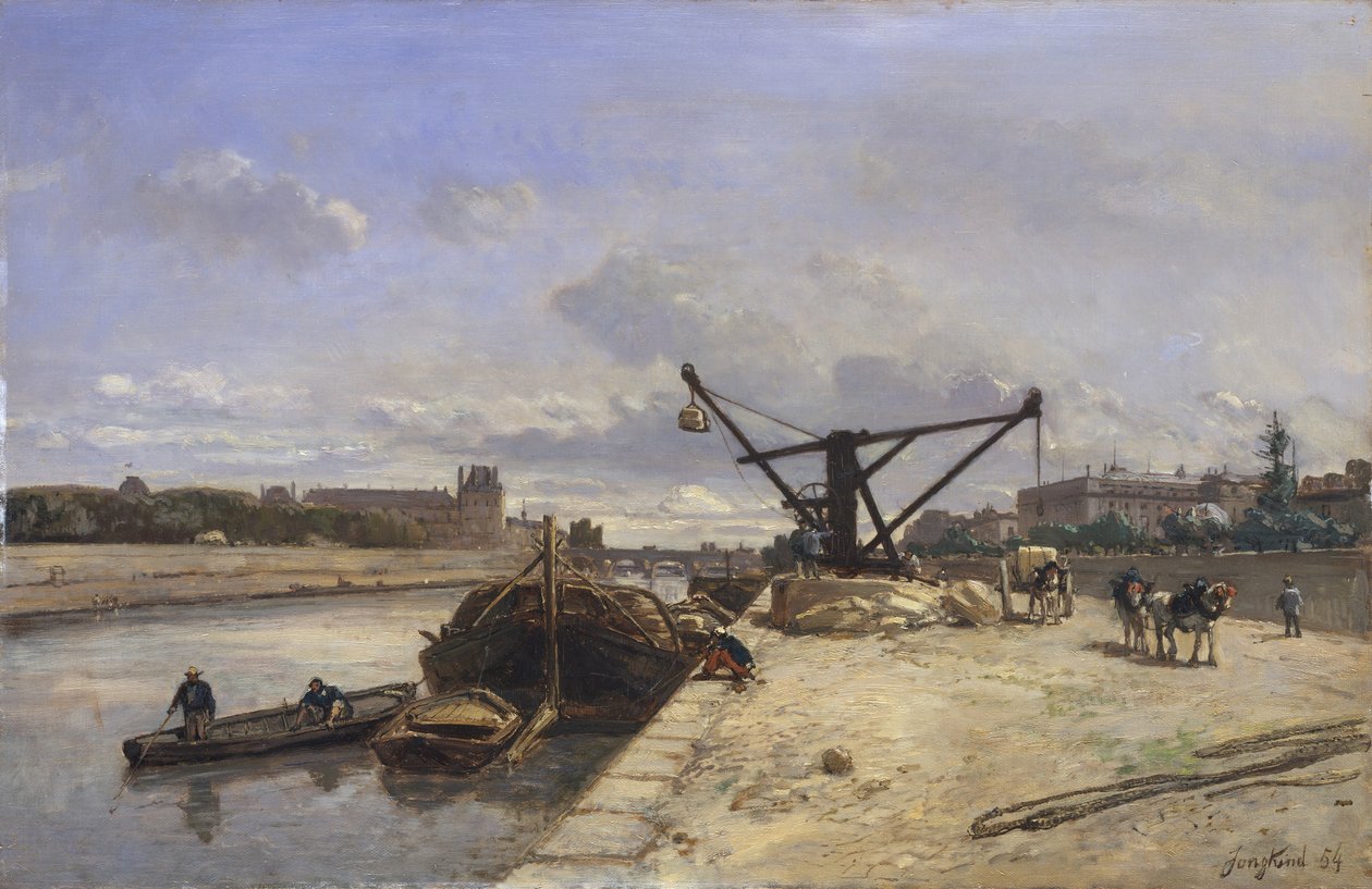 Utsikt fra Quai dOrsay, 1854. av Johan Barthold Jongkind