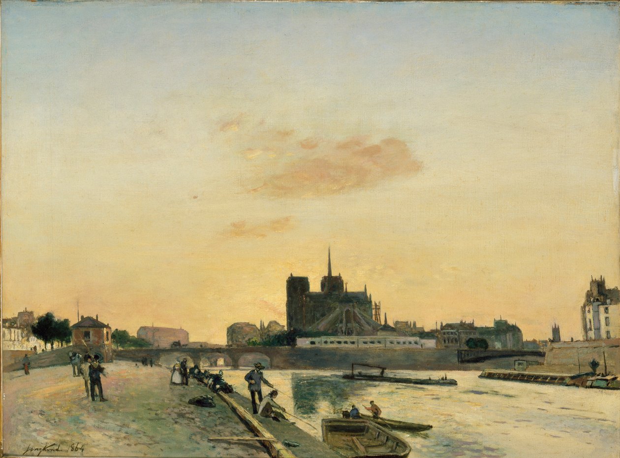 Utsikt over Notre-Dame, Paris, 1864 av Johan Barthold Jongkind