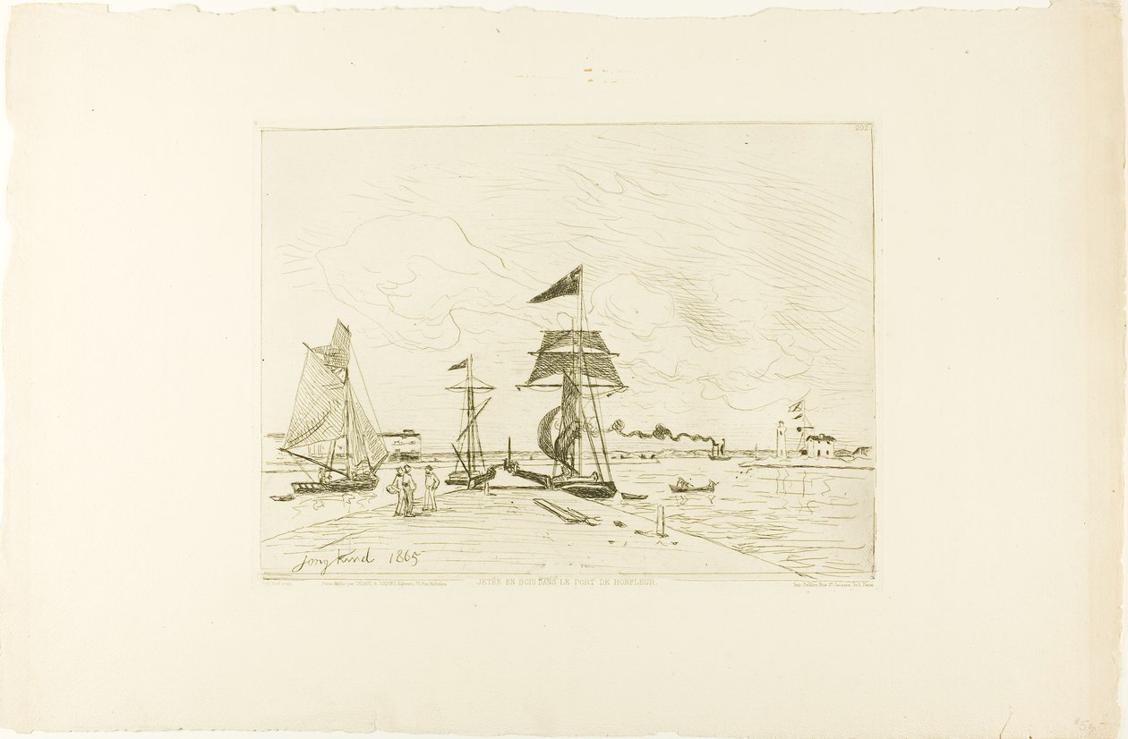 Trebrygge, Honfleur Port av Johan Barthold Jongkind