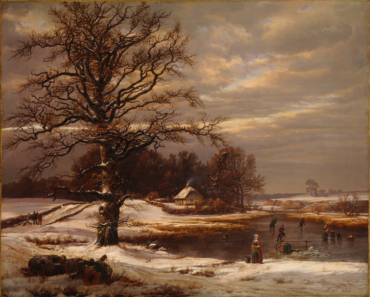 Dansk vinterlandskap av Johan Christian Dahl
