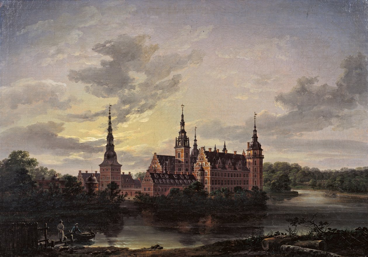 Frederiksborg slott ved måneskinn, 1817. av Johan Christian Dahl
