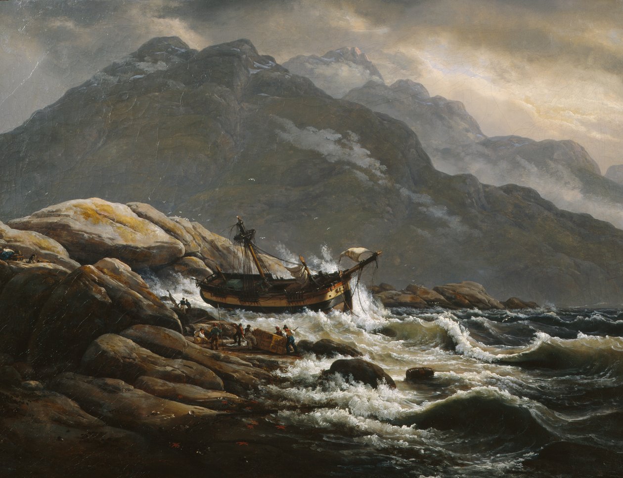 Skipsvrak av Johan Christian Dahl