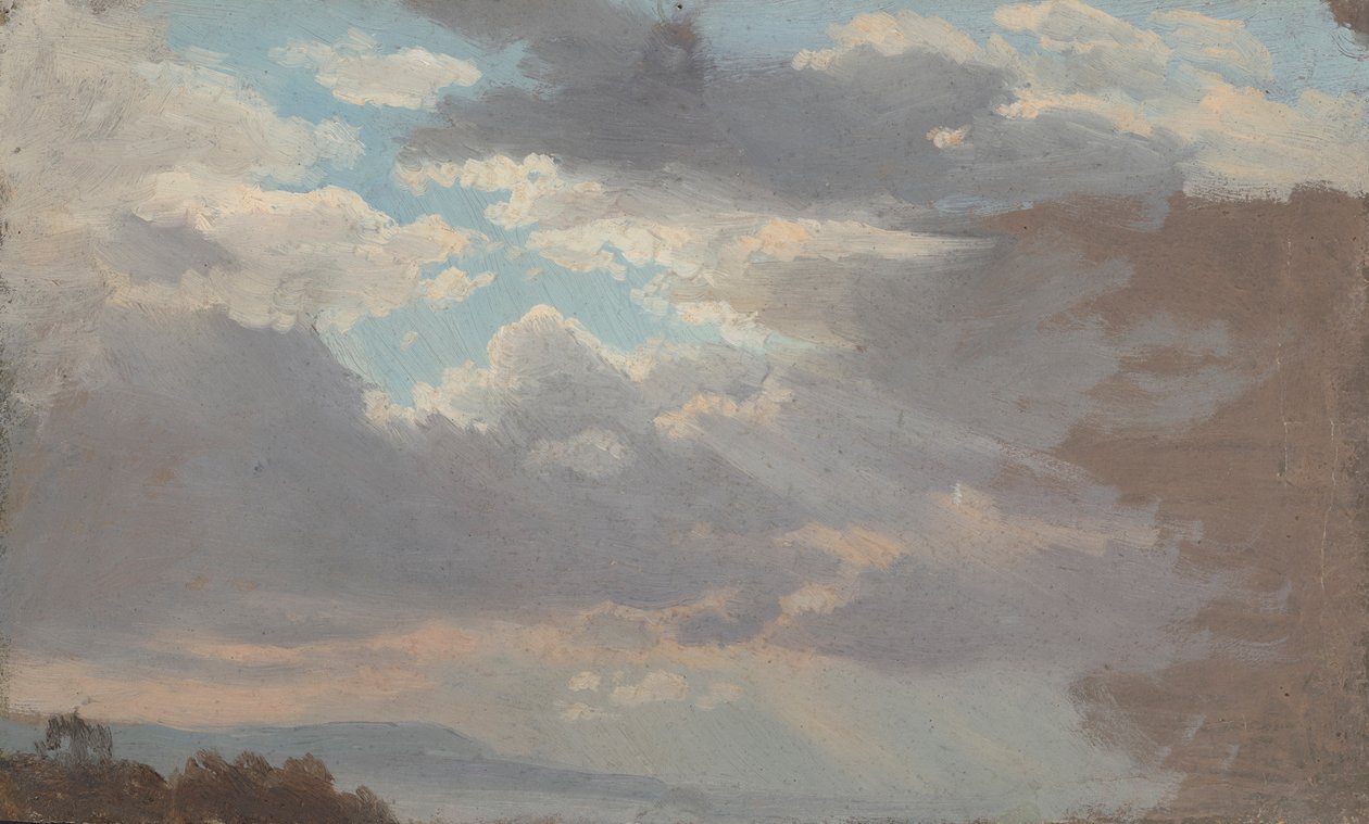 Skystudie fra studiovinduet av Johan Christian Dahl