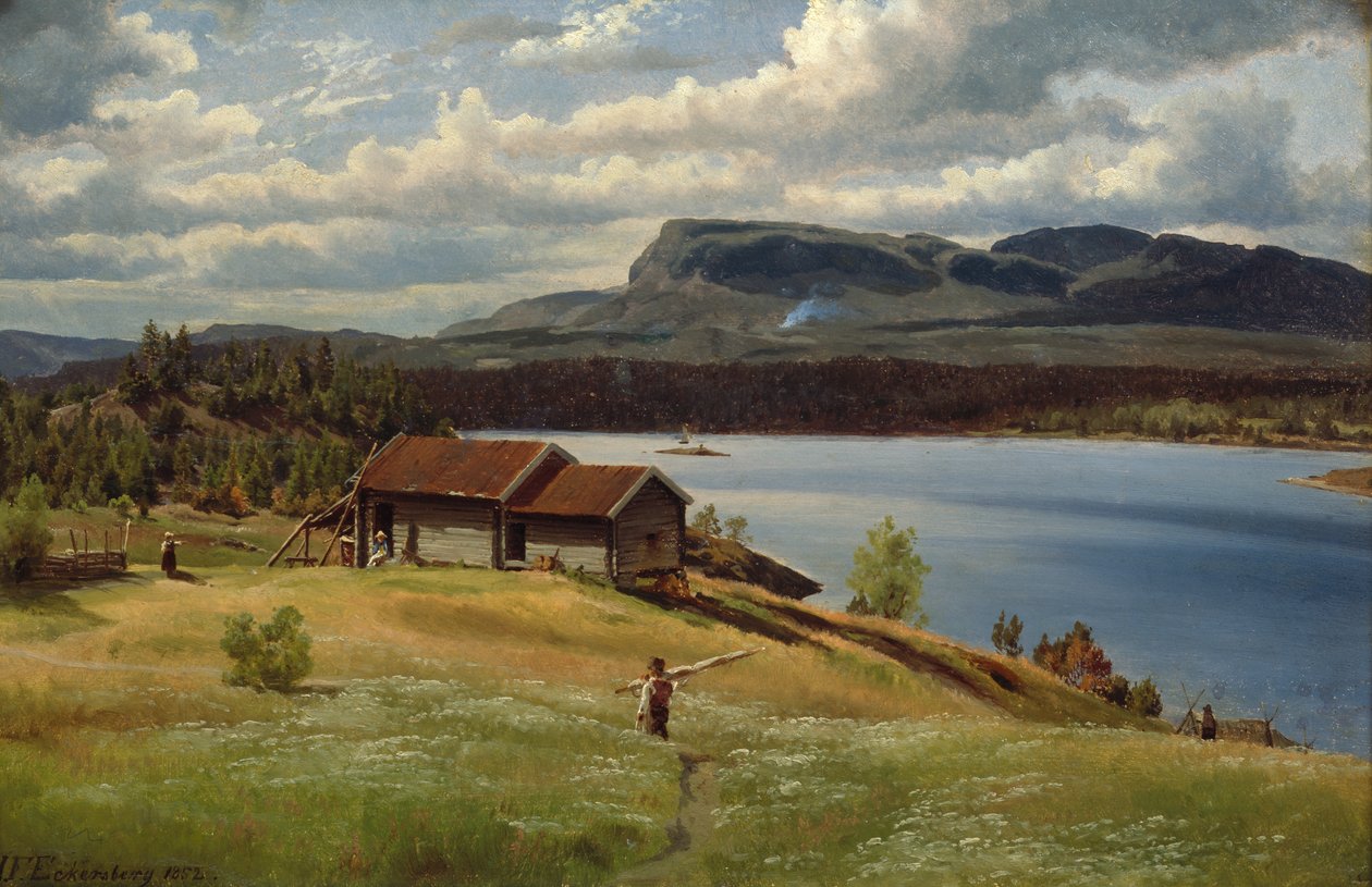 Småbruk med hverdagsliv av Johan Fredrik Eckersberg