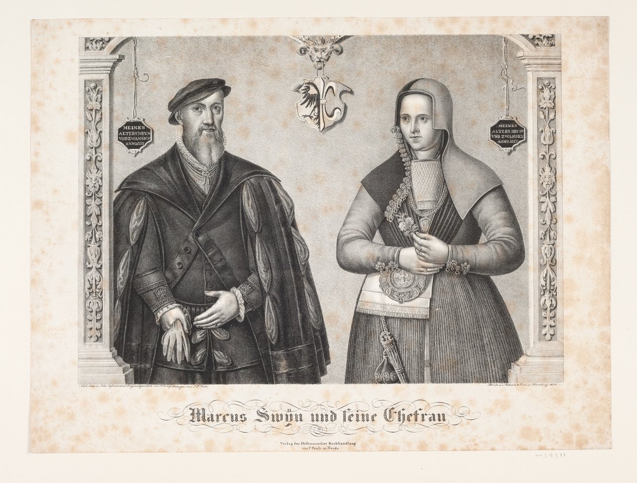 Marcus Swin og kone av Johan Friedrich Fritz
