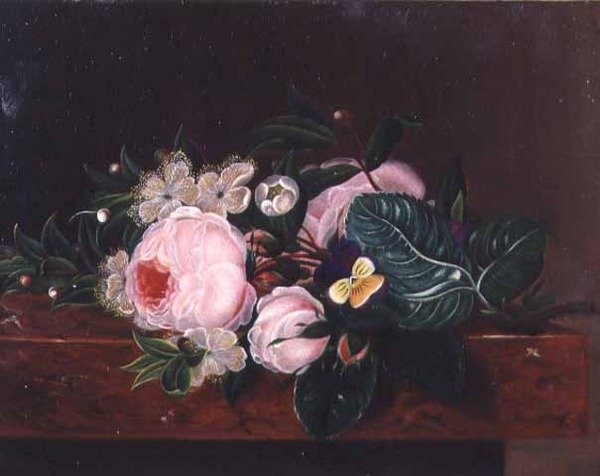 Et arrangement av blomster av Johan Laurents (school of) Jensen