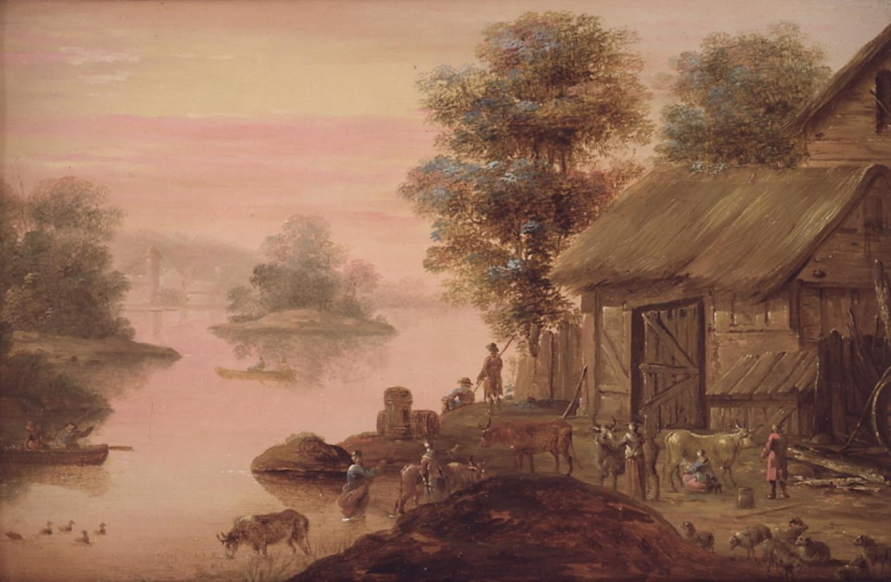 Landskap på nederlandsk vis av Johan Mandelberg