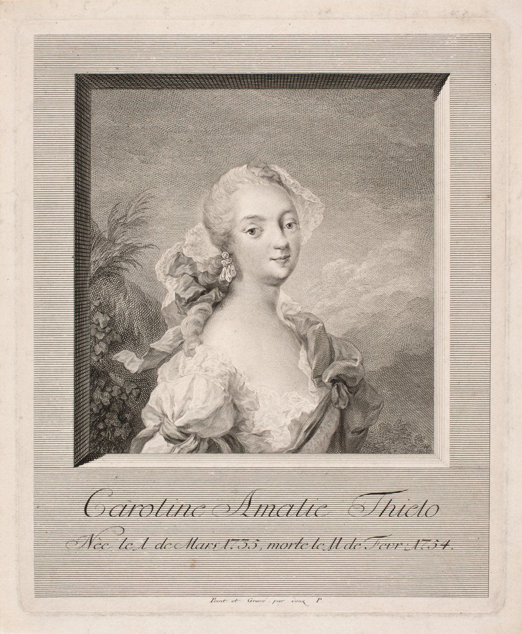 Skuespilleren Caroline Amalie Thielo av Johan Martin Preisler