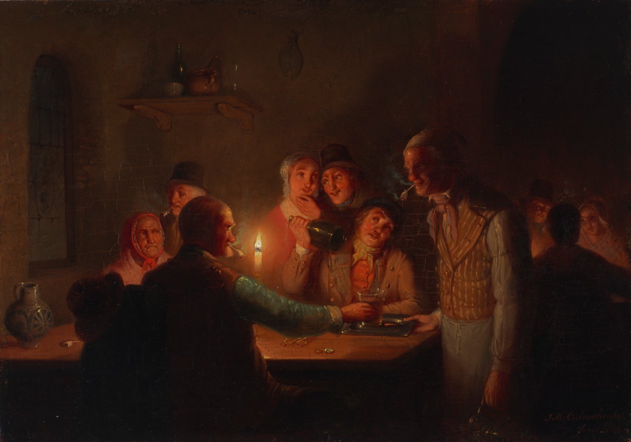 Nederlandsk tavernascene, 1846. av Johan Mengels Culverhouse