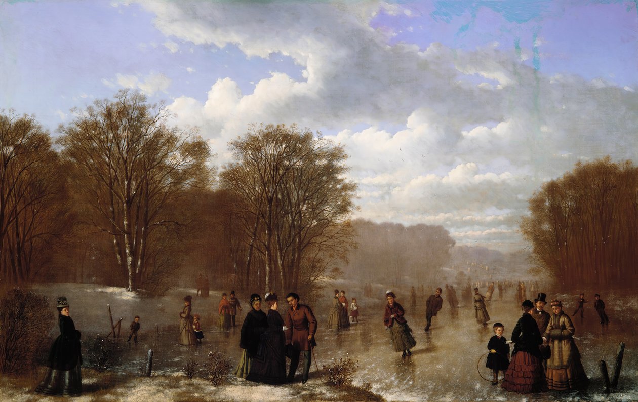 Skating på Wissahickon, 1875. av Johan Mengels Culverhouse
